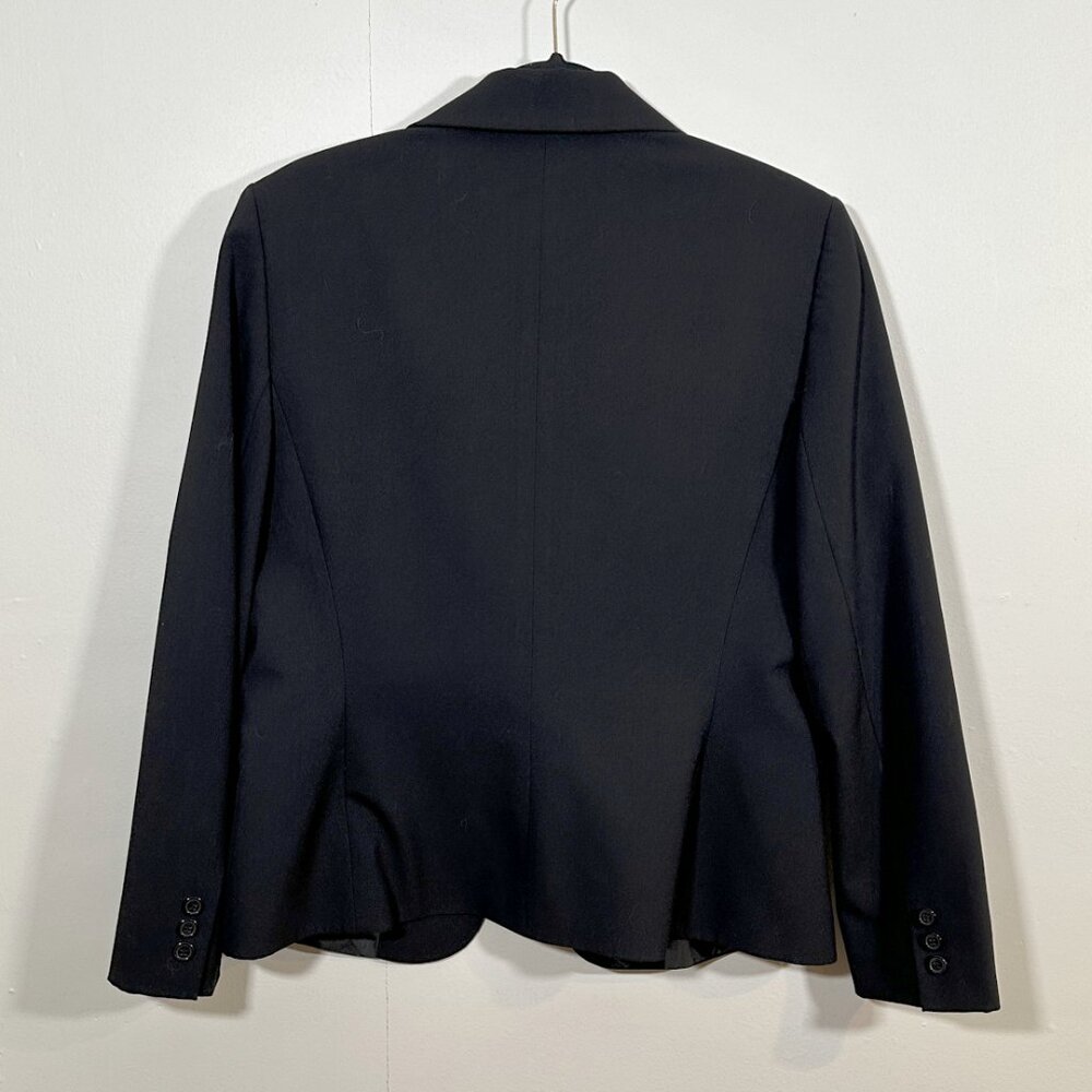 Tahari Arthur S. Levine Blazer Jacket Black Size 12 Classic Academia Sleek - Picture 7 of 10